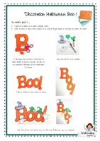 Aperçu - Matériel pour travaux manuels / dessin - Halloween Boo! Bricolage à imprimer sur papier coloré - Page 1