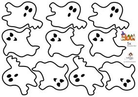 anteprima - Materiale per pittura e bricolage - Halloween Boo! Modelli per bricolage stampabile - Pagina 3