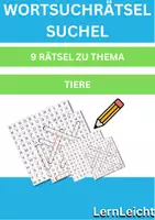 Vorschau - Arbeitsblätter - Wortsuchrätsel Suchsel Tiere Klasse 3 und 4 - Deckblatt