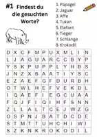 Vorschau - Arbeitsblätter - Wortsuchrätsel Suchsel Tiere Klasse 3 und 4 - Seite 3