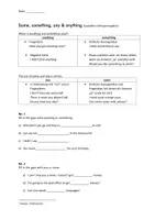 Vorschau - Arbeitsblätter - Some - Something - Any - Anything | Quantifiers Englisch - Seite 1