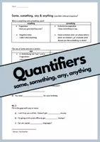 Vorschau - Arbeitsblätter - Some - Something - Any - Anything | Quantifiers Englisch - Deckblatt