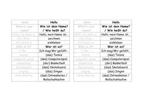 Vorschau - Arbeitsblätter - Sally Klasse 3 Vokabeln zum Nachfahren + Einkleben - Deckblatt