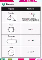 Aperçu - Apprentissages en autonomie - Fiche de révision : formules en géométrie - Page 1