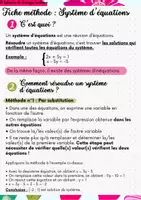 Aperçu - Apprentissages en autonomie - Fiche méthode : Résoudre des systèmes d’équations - Page de couverture