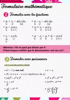 Aperçu - Apprentissages en autonomie - Fiche de révisions : Formules de calcul mathématique - Page de couverture