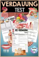 Vorschau - Arbeitsblätter - Die Verdauung Test - Ernährung + Zähne | Quiz & Arbeitsblätter - Differenzierte Herangehensweise - Deckblatt