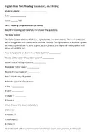 Vorschau - Klassenarbeiten - Vollständige Englisch Klassenarbeit 4. Klasse - Deckblatt