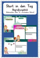 Vorschau - Präsentationen/Tafelbilder - Otter Weihnachten digitales Begrüßungsbild - Deckblatt