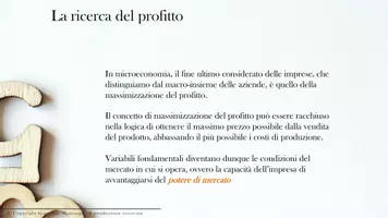 anteprima - Presentazioni / Lavagne - Corso di Micreconomia: modulo 4. L'impresa e il profitto - Pagina 1