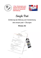 Vorschau - Arbeitsblätter - Simple Past - Erklärung & Übungen - regelmäßige Verben - A2 - Deckblatt