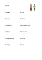 Vorschau - Arbeitsblätter - Satzglieder Spiel Subjekt, Prädikat, Orts- und Zeitangabe - Seite 1