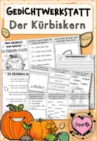 Vorschau - Arbeitsblätter - Gedichtwerkstatt: Der Kürbiskern (Klasse 2) - Deckblatt