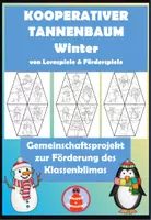 Vorschau - Mal- und Bastelvorlagen - Kooperativer Tannenbaum Winter - Deckblatt