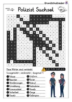 Vorschau - Spiele - Polizist Suchsel - Buchstabengitter - Seite 2