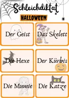 Vorschau - Arbeitsblätter - Schleichdiktat zu Halloween - Seite 1