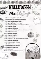 Vorschau - Mal- und Bastelvorlagen - Kostenlos: Halloween Mal Challenge Bucketlist für deine Schüler - Seite 2