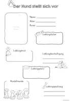 Vorschau - Arbeitsblätter - Der Hund stellt sich vor - Hundesteckbrief - Deckblatt