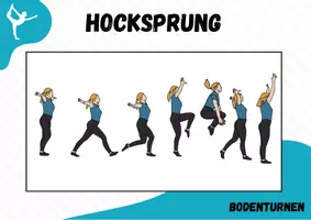 Vorschau - Bildkarten - Turnen ⎮ Bildkarte Hocksprung Bodenturnen - Seite 1