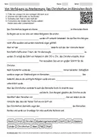 Vorschau - Arbeitsblätter - Arbeitsblatt "Von Verfolgung zu Anerkennung: Das Christentum im Römischen Reich" + interaktive Lösung & MP3 + Mindmap - Deckblatt