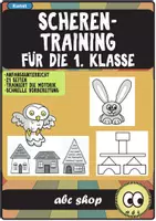 Vorschau - Mal- und Bastelvorlagen - Scherentraining für die 1. Klasse, schneiden üben mit der Schere (Motorik trainieren im Anfangsunterricht) - Deckblatt