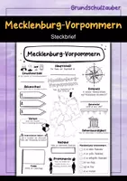 Vorschau - Arbeitsblätter - Steckbrief Bundesland Mecklenburg-Vorpommern - Deckblatt