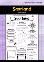 Vorschau - Arbeitsblätter - Steckbrief Bundesland Saarland - Deckblatt