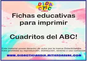 Vista previa - Hojas de trabajo - Cuadritos del abecedario - página 1
