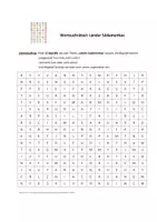 Vorschau - Interaktives Material - Wortsuchrätsel: Länder in Südamerika (mit Lösung) - Seite 1