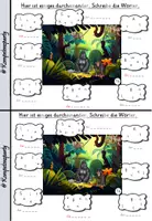 Vorschau - Arbeitsblätter - Wörter lesen und schreiben: Dschungel lese und schreiben (Miniheft / Kartei) DaZ + DaF - Seite 3