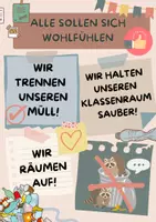 Vorschau - Poster - Plakat Schild "Ordnung und Müll" im Klassenraum - Seite 1