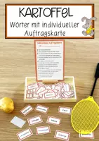 Vorschau - Anderer Materialtyp - Wörter mit individueller Auftragskarte – Kartoffel - Deckblatt