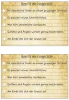Vorschau - Arbeitsblätter - Kleines Rezept für eine Gruselgeschichte - Seite 1