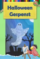 Vorschau - Mal- und Bastelvorlagen - Kunst Halloween, Gespenst malen und tupfen, Herbst - Deckblatt