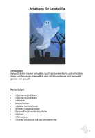Vorschau - Mal- und Bastelvorlagen - Kunst Halloween, Gespenst malen und tupfen, Herbst - Seite 1