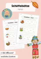 Vorschau - Arbeitsblätter - Schüttelsätze - Herbst (Kl. 2./ 3.) - Deckblatt
