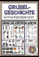 Vorschau - Arbeitsblätter - DIE GRUSELGESCHICHTE - Wortschatzübersicht - Deckblatt