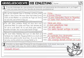 Vorschau - Arbeitsblätter - DIE GRUSELGESCHICHTE - Die Einleitung (Merkblatt + Arbeitsblatt) - Seite 2