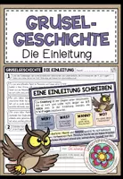 Vorschau - Arbeitsblätter - DIE GRUSELGESCHICHTE - Die Einleitung (Merkblatt + Arbeitsblatt) - Deckblatt