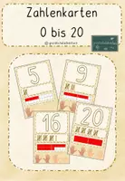 Vorschau - Bildkarten - Zahlenkarten 0-20 - Deckblatt