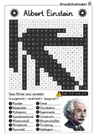 Vorschau - Arbeitsblätter - Albert Einstein Suchsel - Buchstabengitter - Seite 2