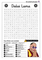 Vorschau - Spiele - Dalai Lama Suchsel - Buchstabengitter - Seite 1