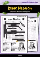 Vorschau - Arbeitsblätter - Isaac Newton Suchsel - Buchstabengitter - Deckblatt