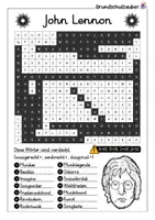 Vorschau - Arbeitsblätter - John Lennon Suchsel - Buchstabengitter - Seite 2