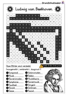 Vorschau - Arbeitsblätter - Ludwig van Beethoven Suchsel - Buchstabengitter - Seite 2