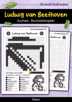 Vorschau - Arbeitsblätter - Ludwig van Beethoven Suchsel - Buchstabengitter - Deckblatt