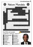 Vorschau - Arbeitsblätter - Nelson Mandela Suchsel - Buchstabengitter - Seite 2