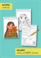 Vorschau - Arbeitsblätter - Autumn craftivity / Steckbrief (Englisch) - Seite 1