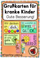 Vorschau - Poster - Grußkarten für kranke Kinder - 20 x Gute Besserung und Co. - Deckblatt