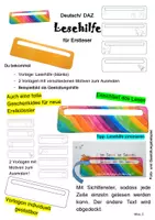 Vorschau - Mal- und Bastelvorlagen - Deutsch: "Lesehilfe" für Erstleser basteln - Deckblatt